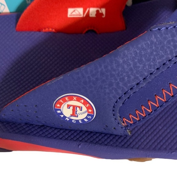 NWT Reef x MLB Texas Rangers Flip Flops With Bottle Opener Men’s Size Various - Picture 9 of 10